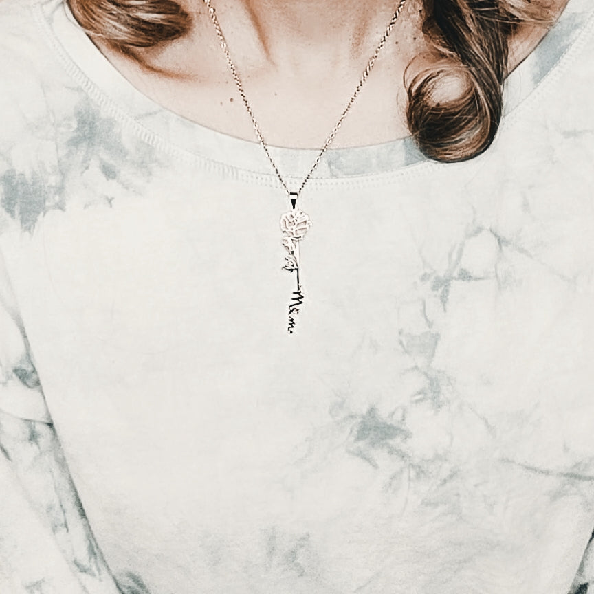 Roses and Thorns Silver - Mom Necklace and Gift Set