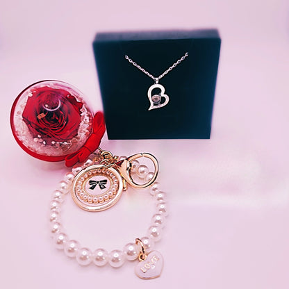 Enchanted 🌹Rose Ornament (with necklace)