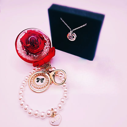 Enchanted 🌹Rose Ornament (with necklace)