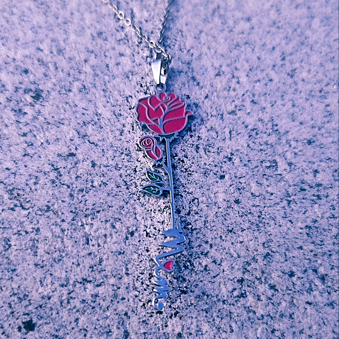 Roses and Thorns Silver - Mom Necklace